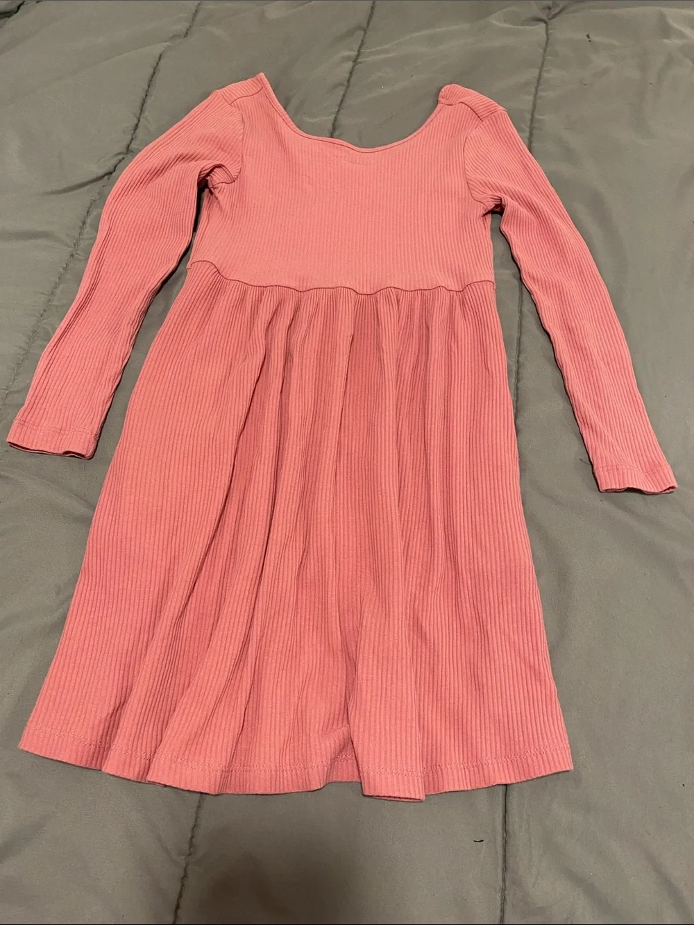 Old Navy Ribbed Long-Sleeve Dress in Dusty Rose